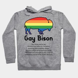 Gay Bison G4b - Can animals be gay series - meme gift t-shirt Hoodie